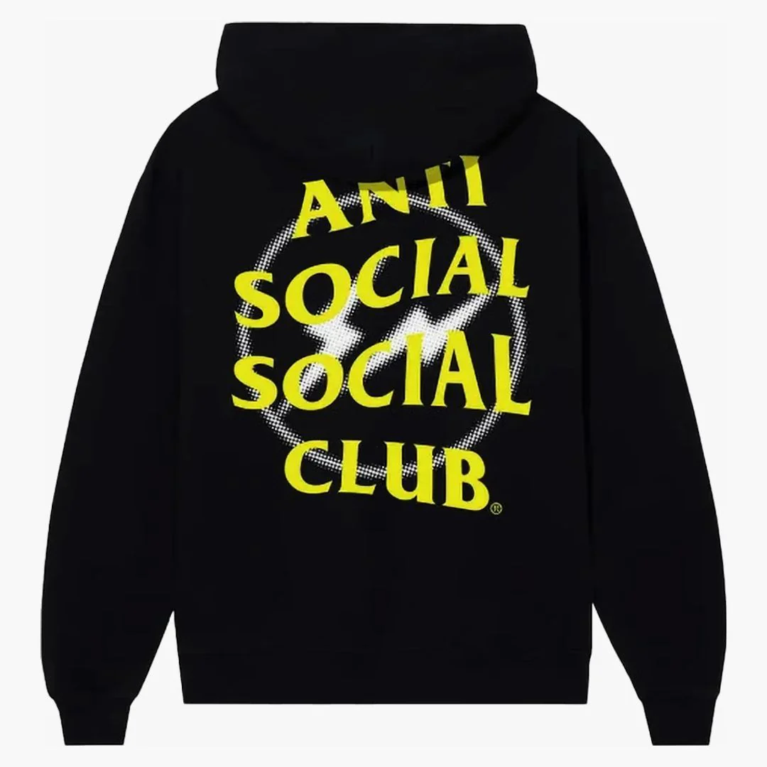 Anti Social Social Club Fragment Half Tone Hoodie Black/yellow