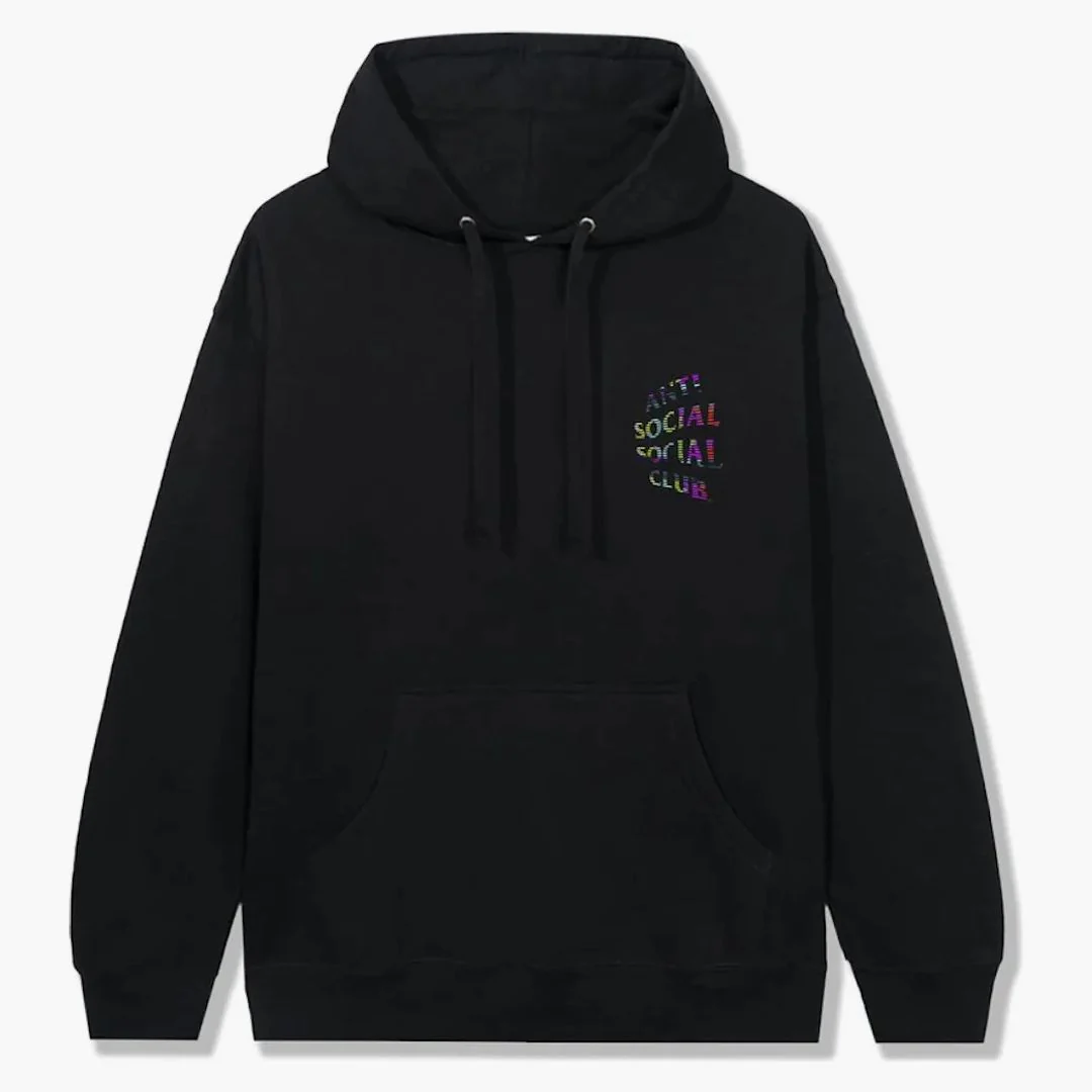 Anti Social Social Club Fuzzy Connection Hoodie Black - Image 2