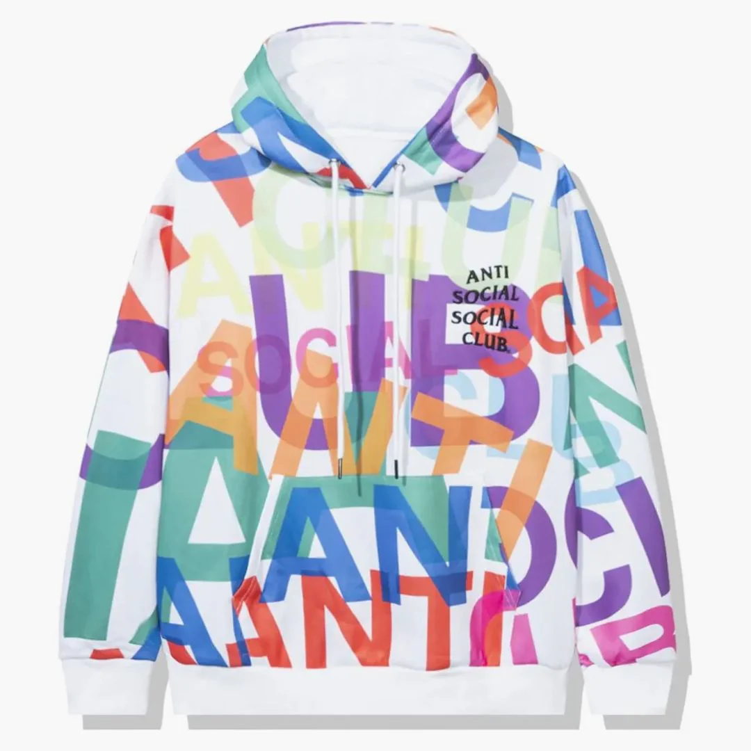 Anti Social Social Club Headrush All Over Hoodie White