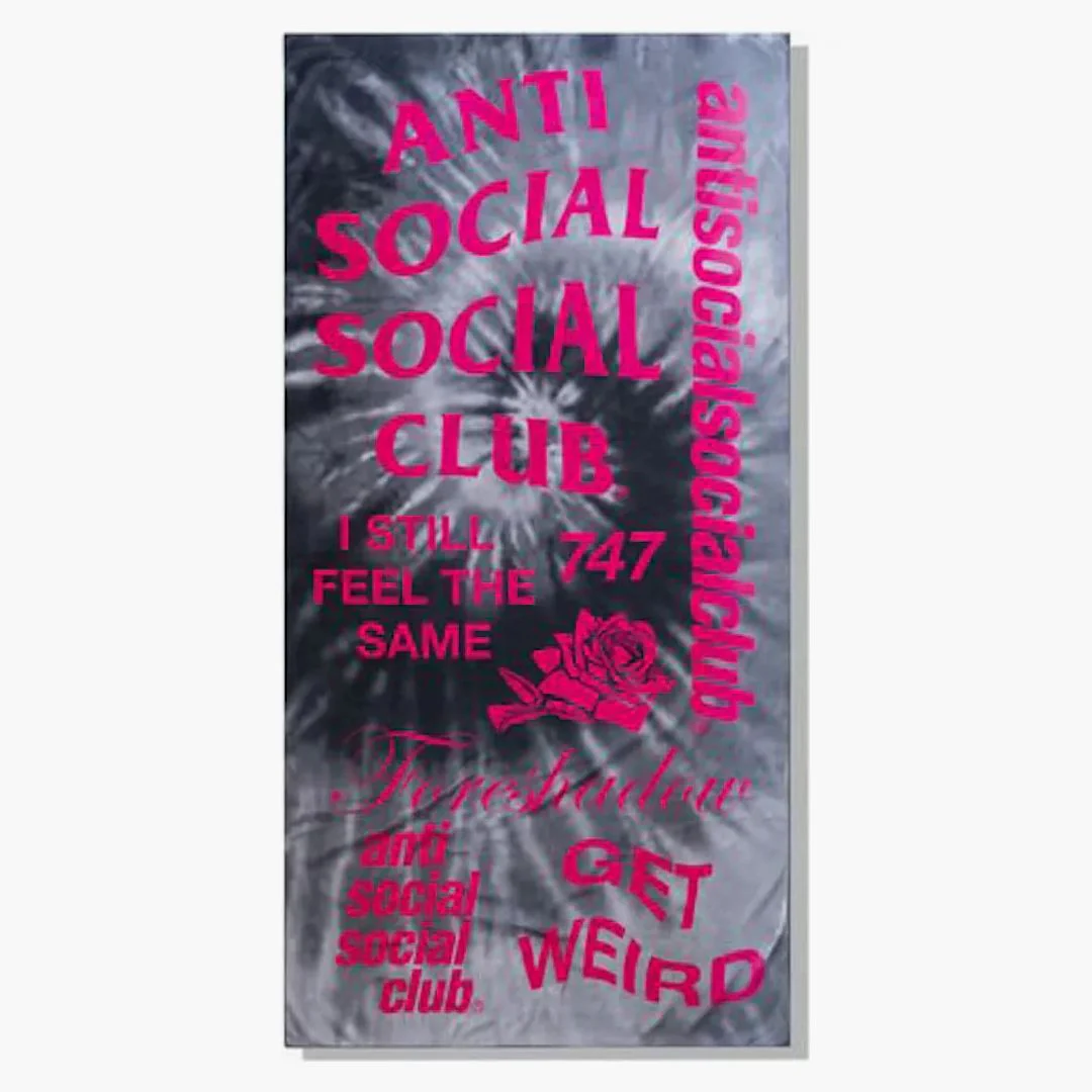 Anti Social Social Club Identity Crisis Towel Black Tie Dye