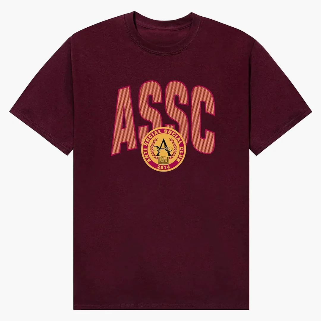 Anti Social Social Club Institution Tee Maroon