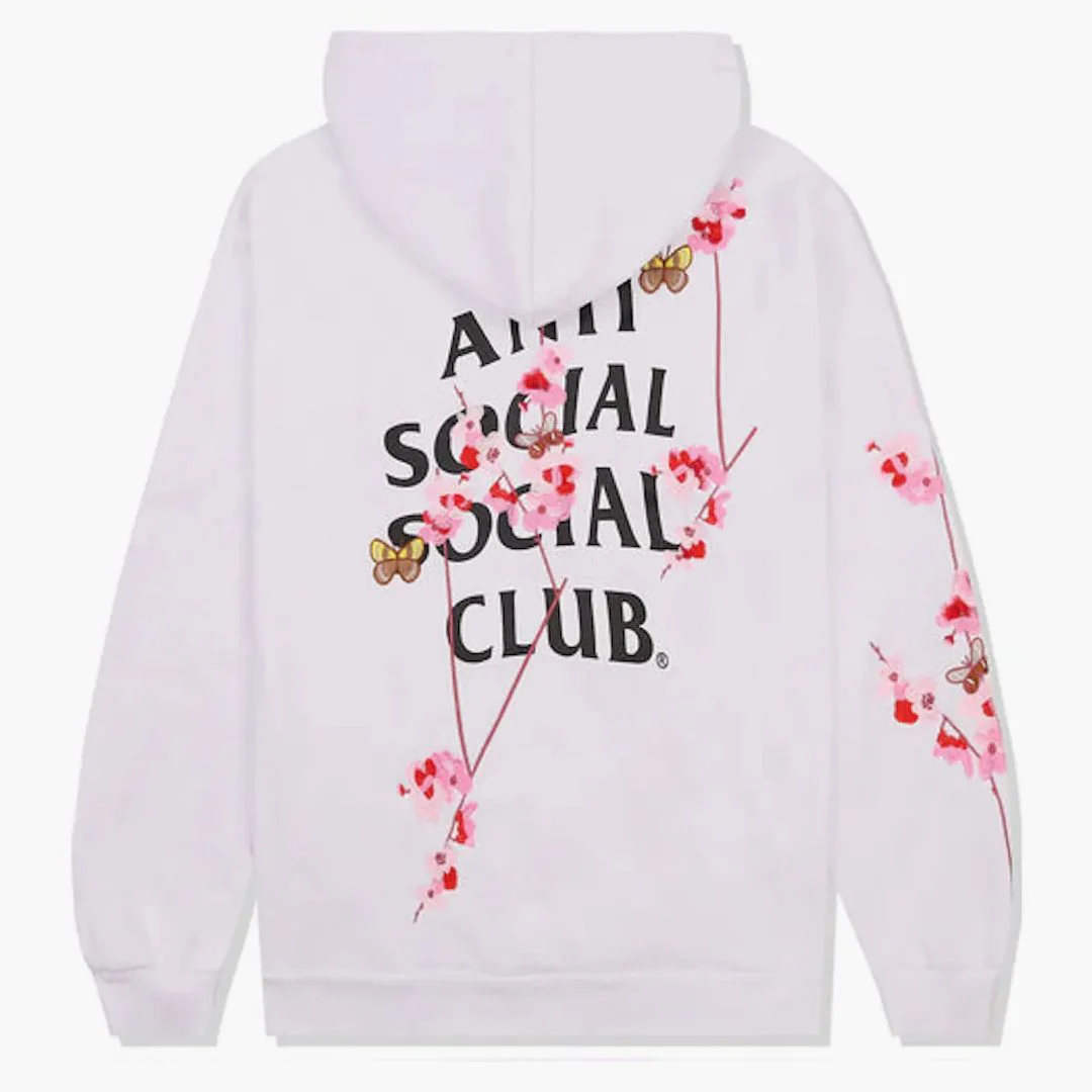 Anti Social Social Club Kkoch Butterflies Full Embroidery Hoodie White