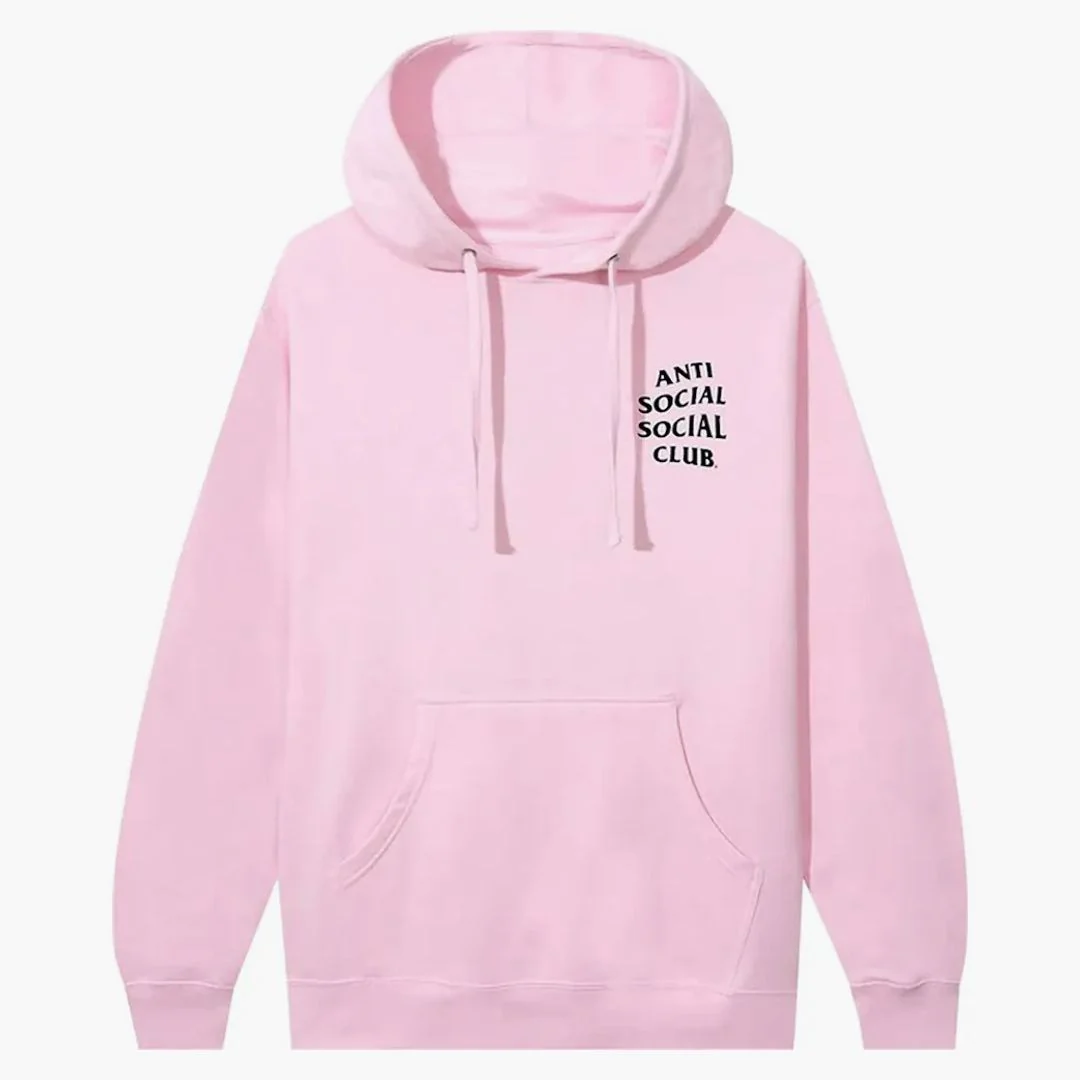Anti Social Social Club Kkotch Hoodie Black Hoodie Pink