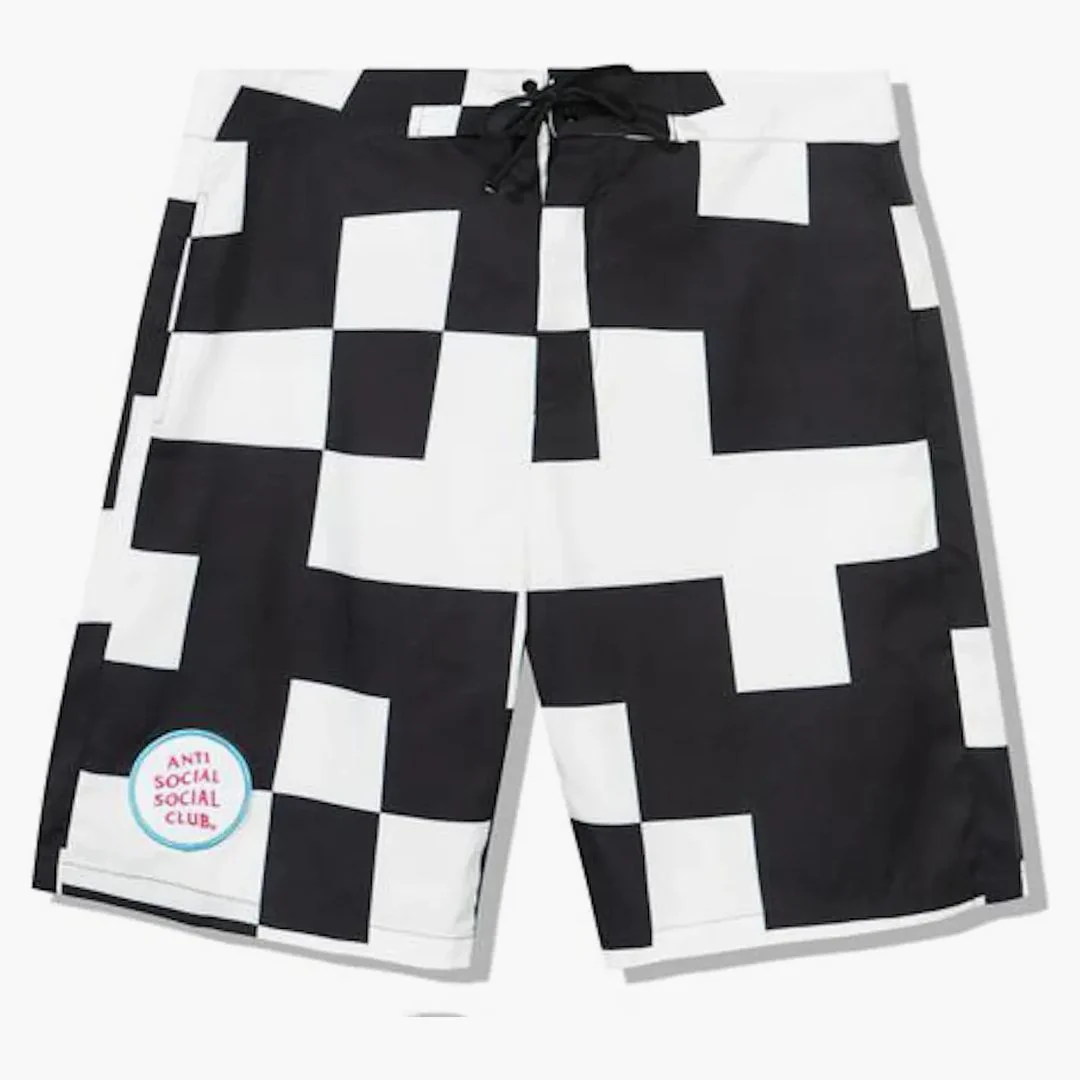 Anti Social Social Club Kook Board Shorts Black/white