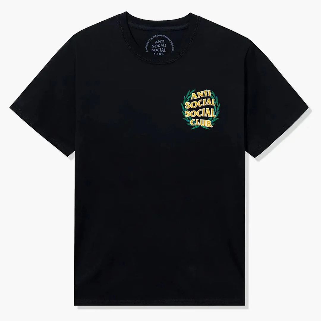 Anti Social Social Club Laurel Logo Flip Tee Black