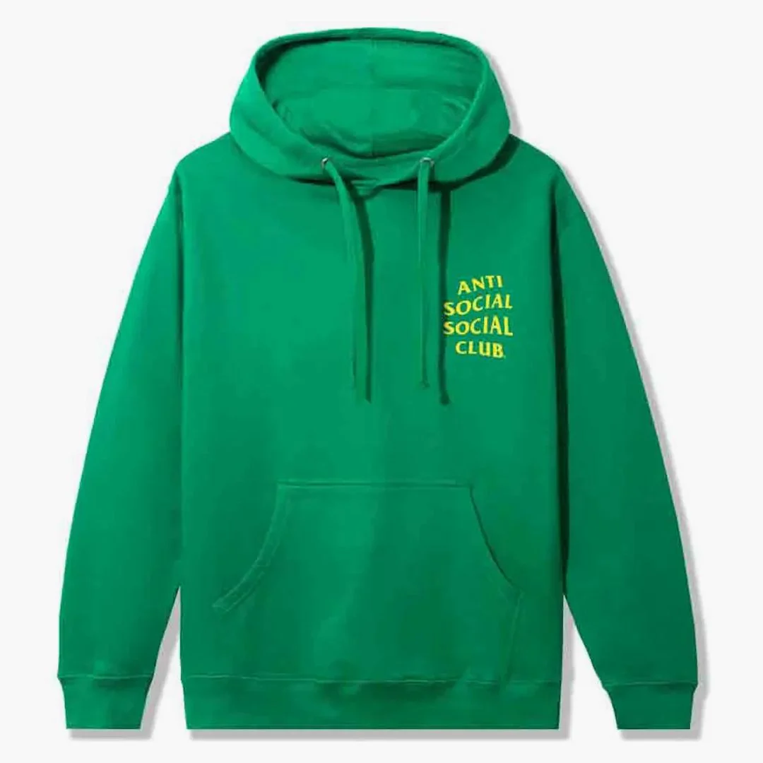 Anti Social Social Club Mind Games A/f 21 Hoodie Green - Image 3