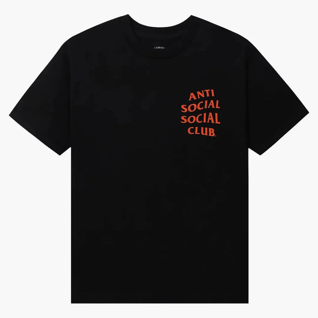 Anti Social Social Club Mind Games Tee Black/orange - Image 2