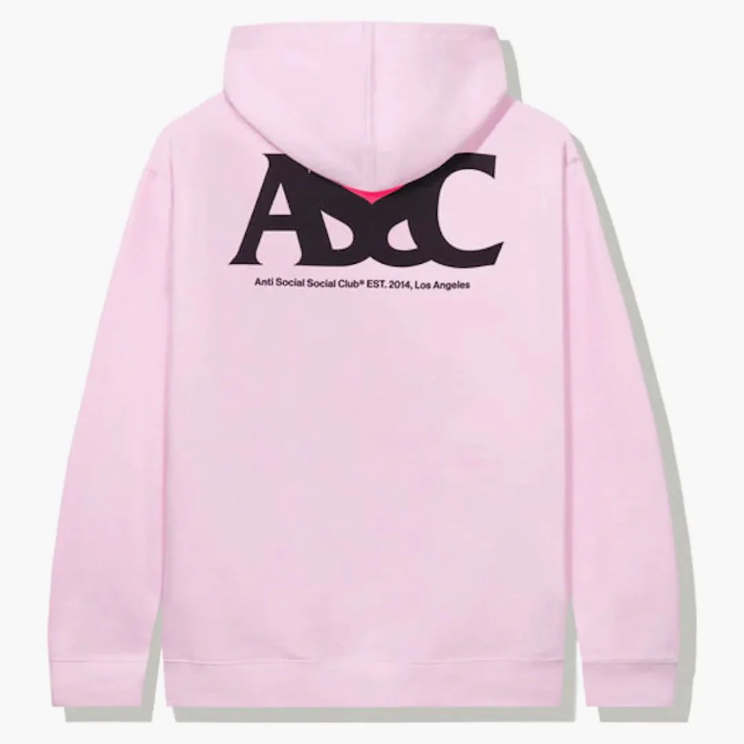 Anti Social Social Club Negative Space Hoodie Pink - Image 2