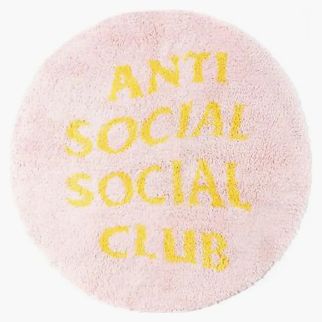 Anti Social Social Club No Shoes Inside Rug Pink