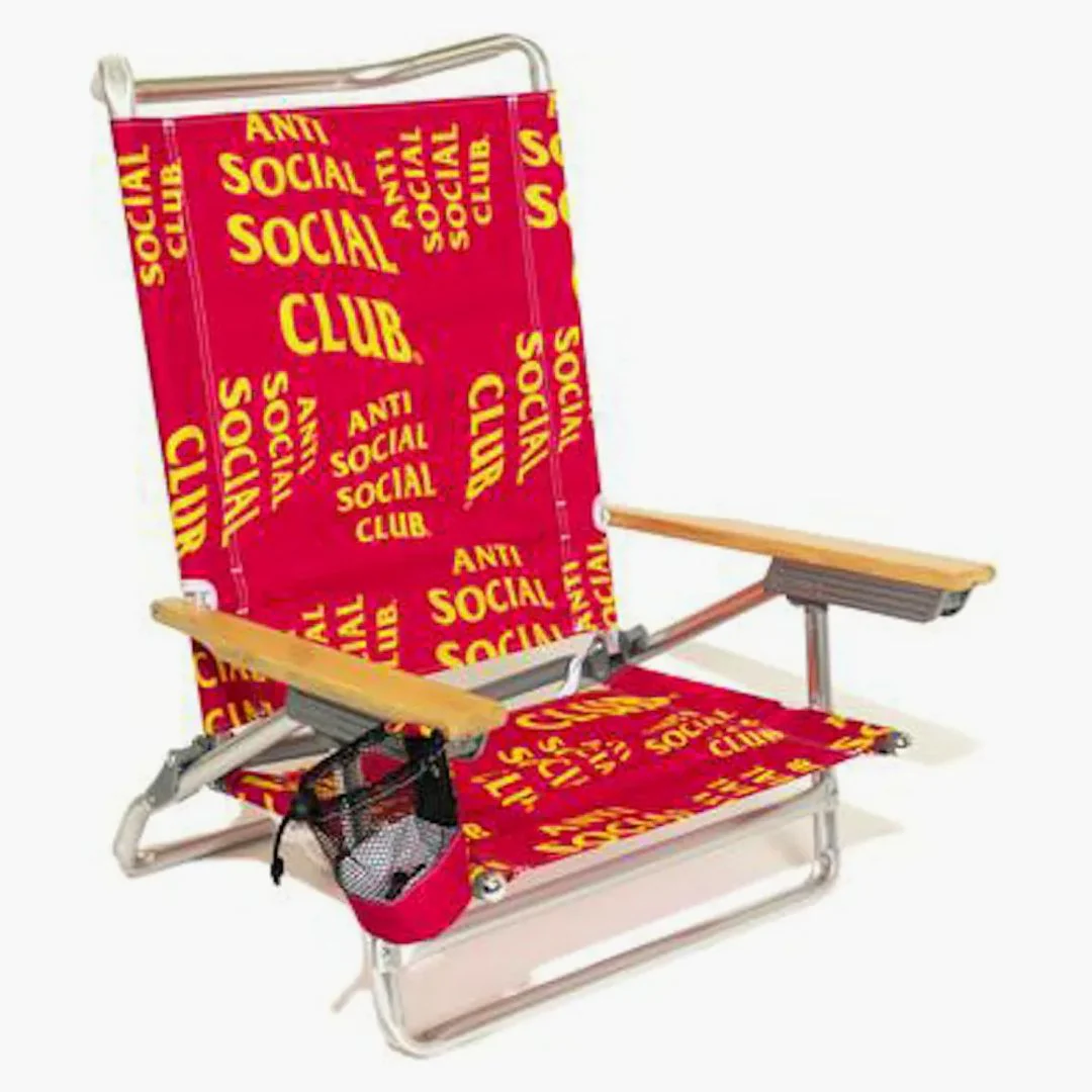 Anti Social Social Club Out Of Office Beach Chair Pink/yellow