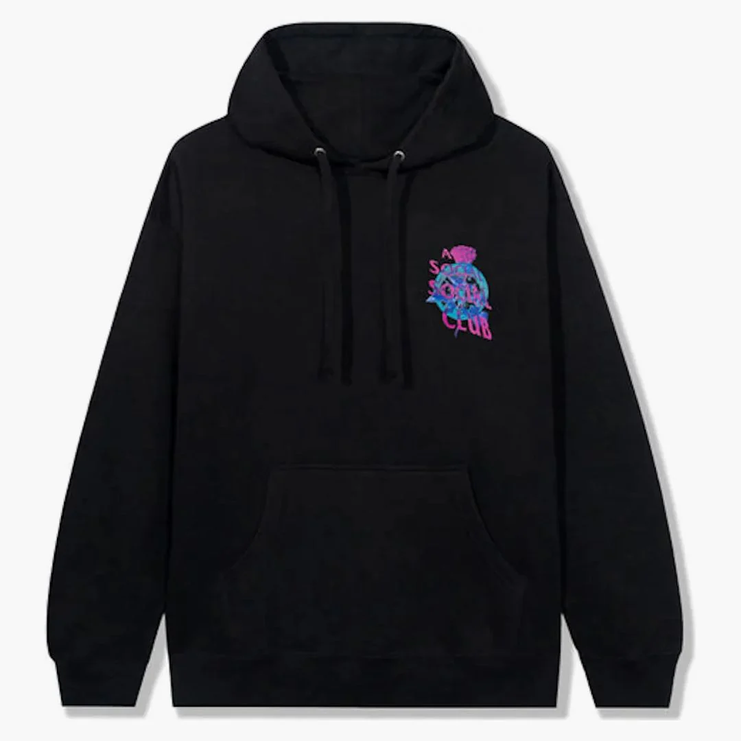 Anti Social Social Club Out Of Time Hoodie Black - Image 2