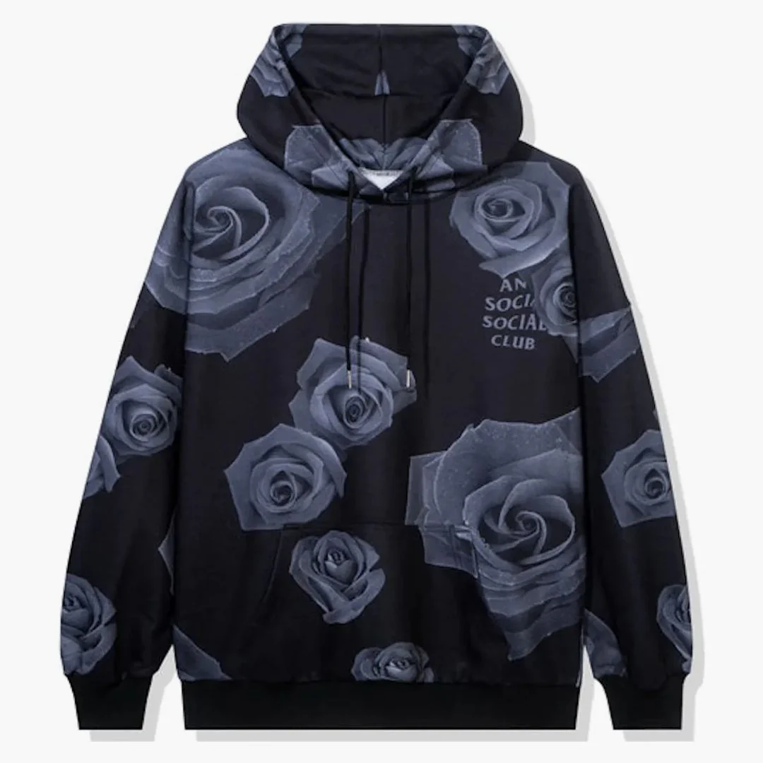 Anti Social Social Club Petal To The Floor Hoodie Black