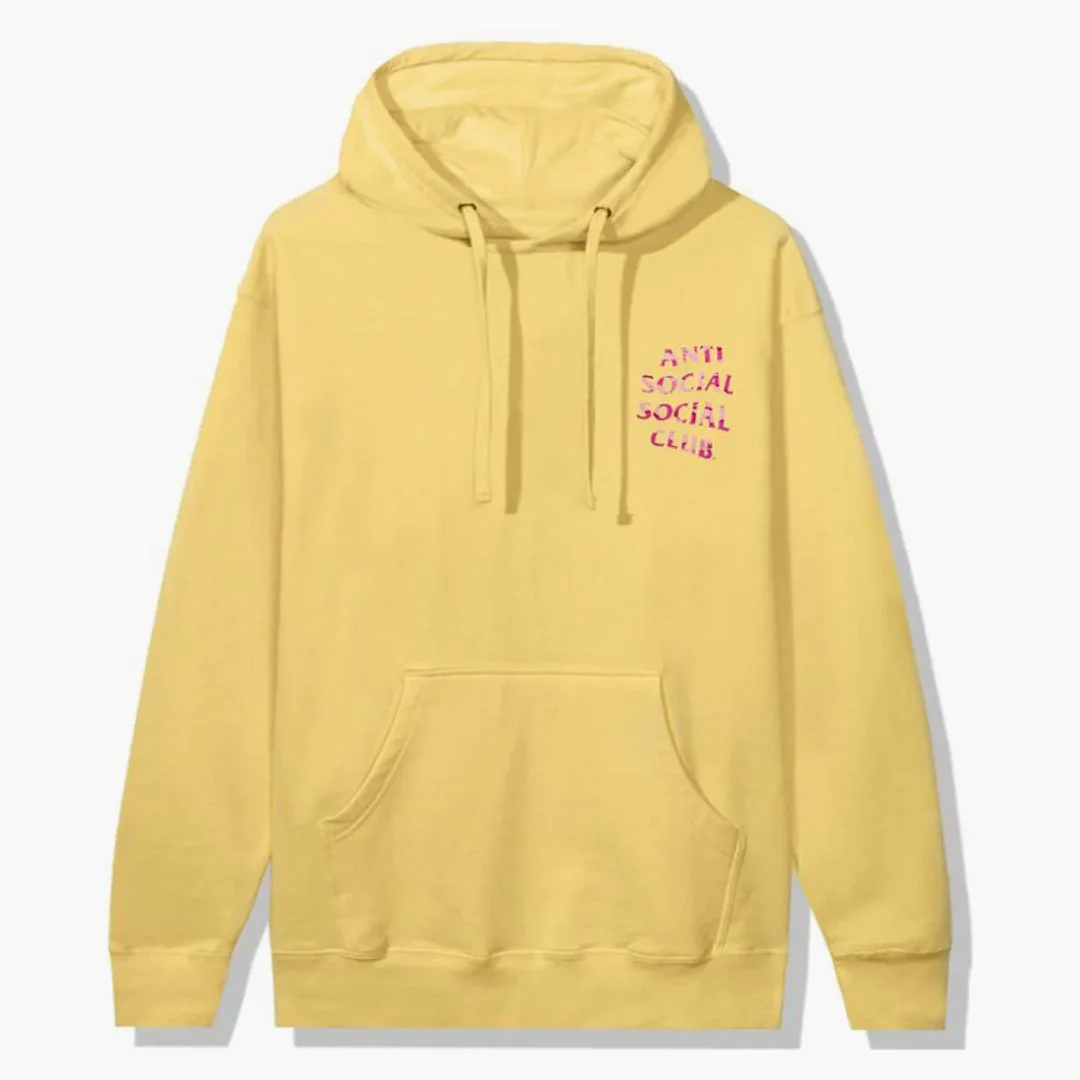 Anti Social Social Club Plain Sight Hoodie Yellow - Image 2