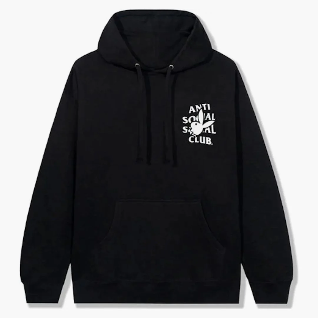 Anti Social Social Club Playboy Bunny Logo Hoodie Black