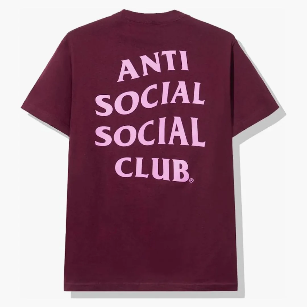 Anti Social Social Club Read Receipts Tee Maroon