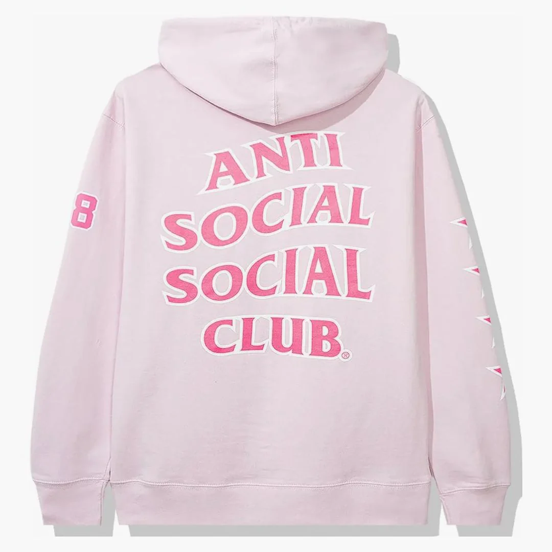 Anti Social Social Club Sports Hoodie Pink - Image 2