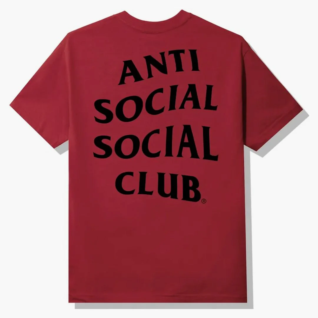 Anti Social Social Club Straight To Voicemail T-shirt Maroon - Image 2