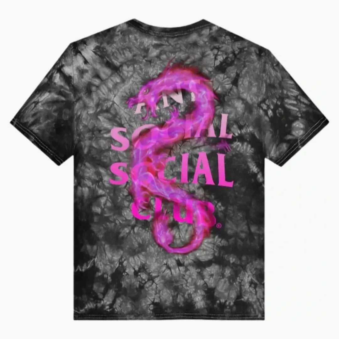 Anti Social Social Club Summer In Minsk T-shirt Black Tie Dye