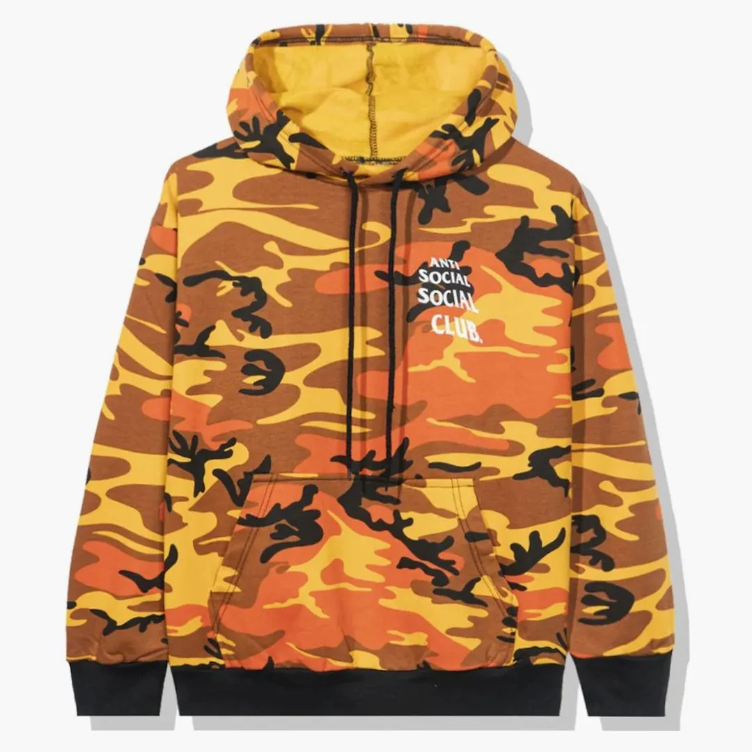 Anti Social Social Club True Colors Orange Hoodie Camo - Image 2