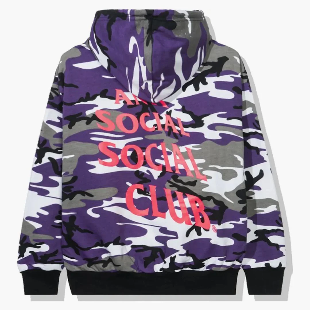 Anti Social Social Club True Colors Purple Hoodie Camo - Image 2