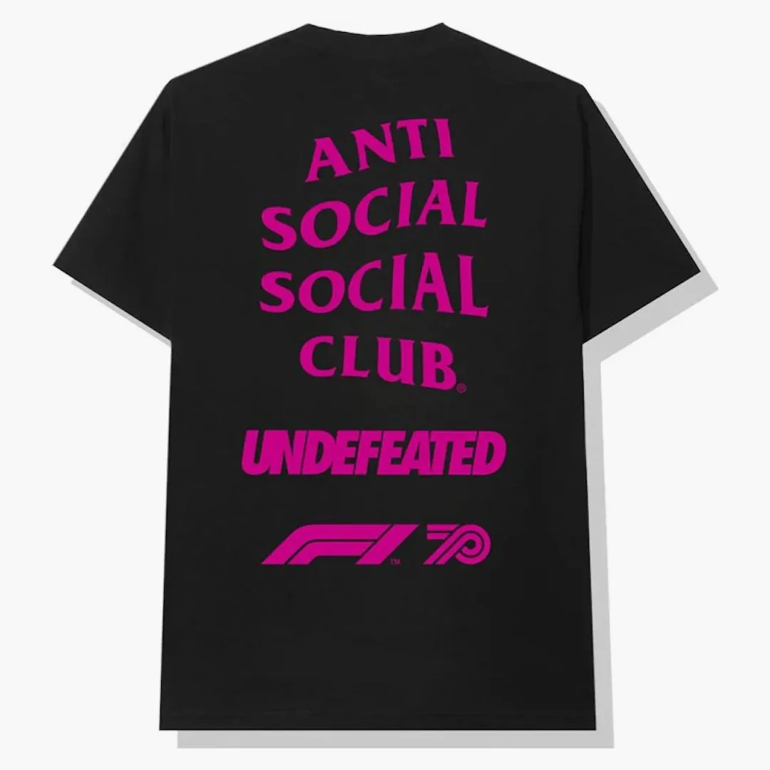 Anti Social Social Club Undftd X F1 Tee Black - Image 2