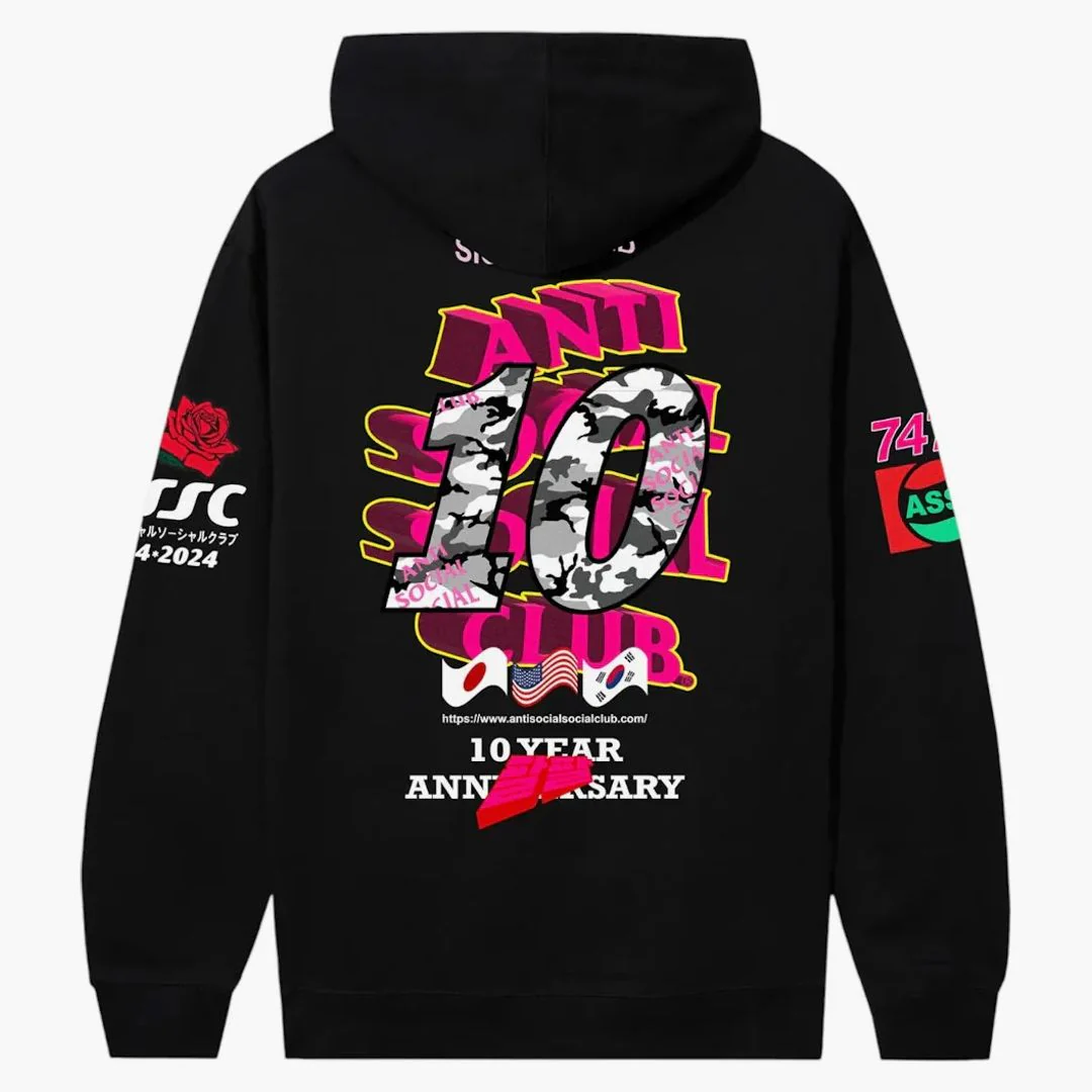 Anti Social Social Club Weird Years Hoodie Black - Image 2