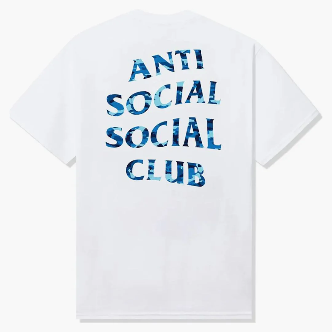 Anti Social Social Club Woody Blue Camo Tee White - Image 2
