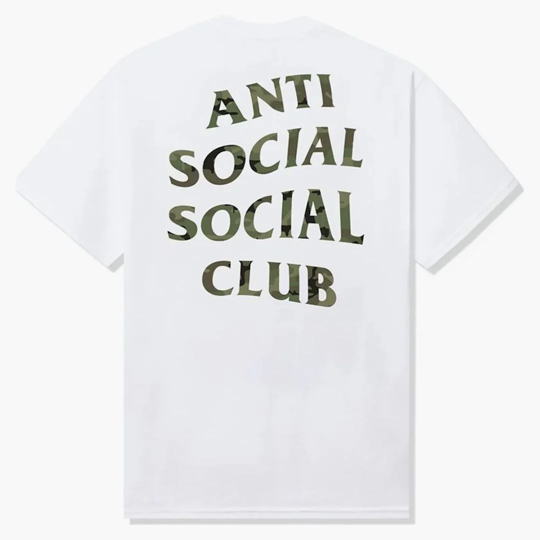Anti Social Social Club Woody Green Camo Tee White - Image 2