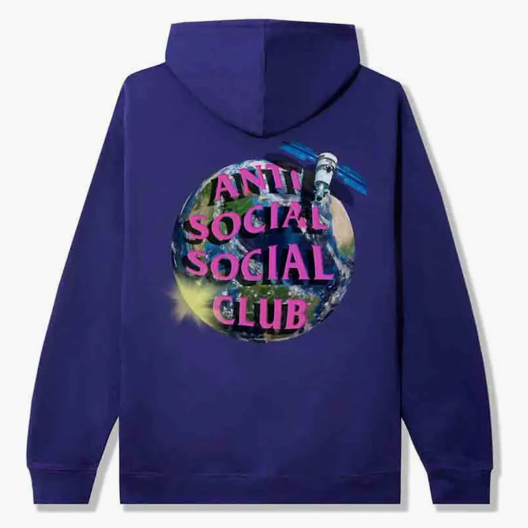 Anti Social Social Club Worldwide Hoodie Purple - Image 2