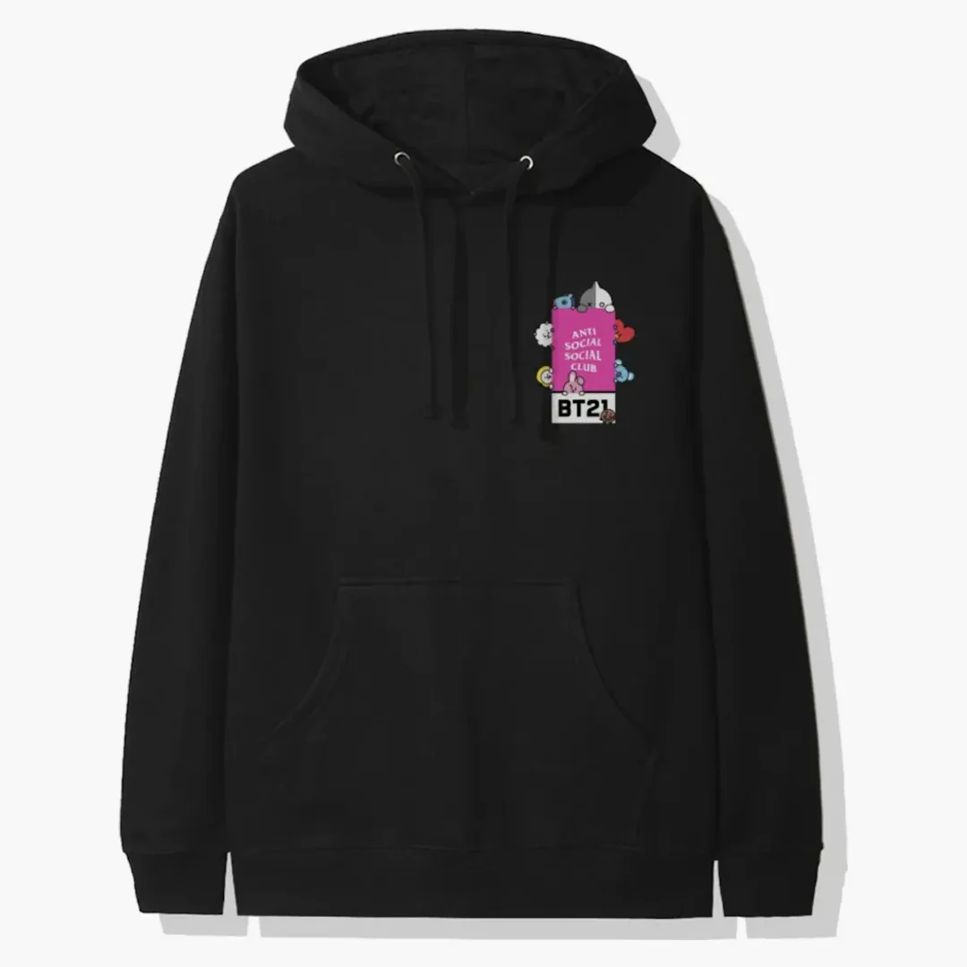 Anti Social Social Club X Bt21 Madhouse Hoodie (fw19) Black - Image 2