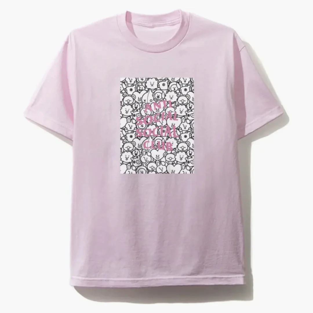Anti Social Social Club X Bt21 What You Need Tee (fw19) Pink - Image 2