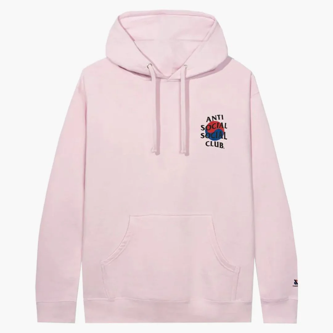 Anti Social Social Club X Case Study Flag Hoodie Pink - Image 2