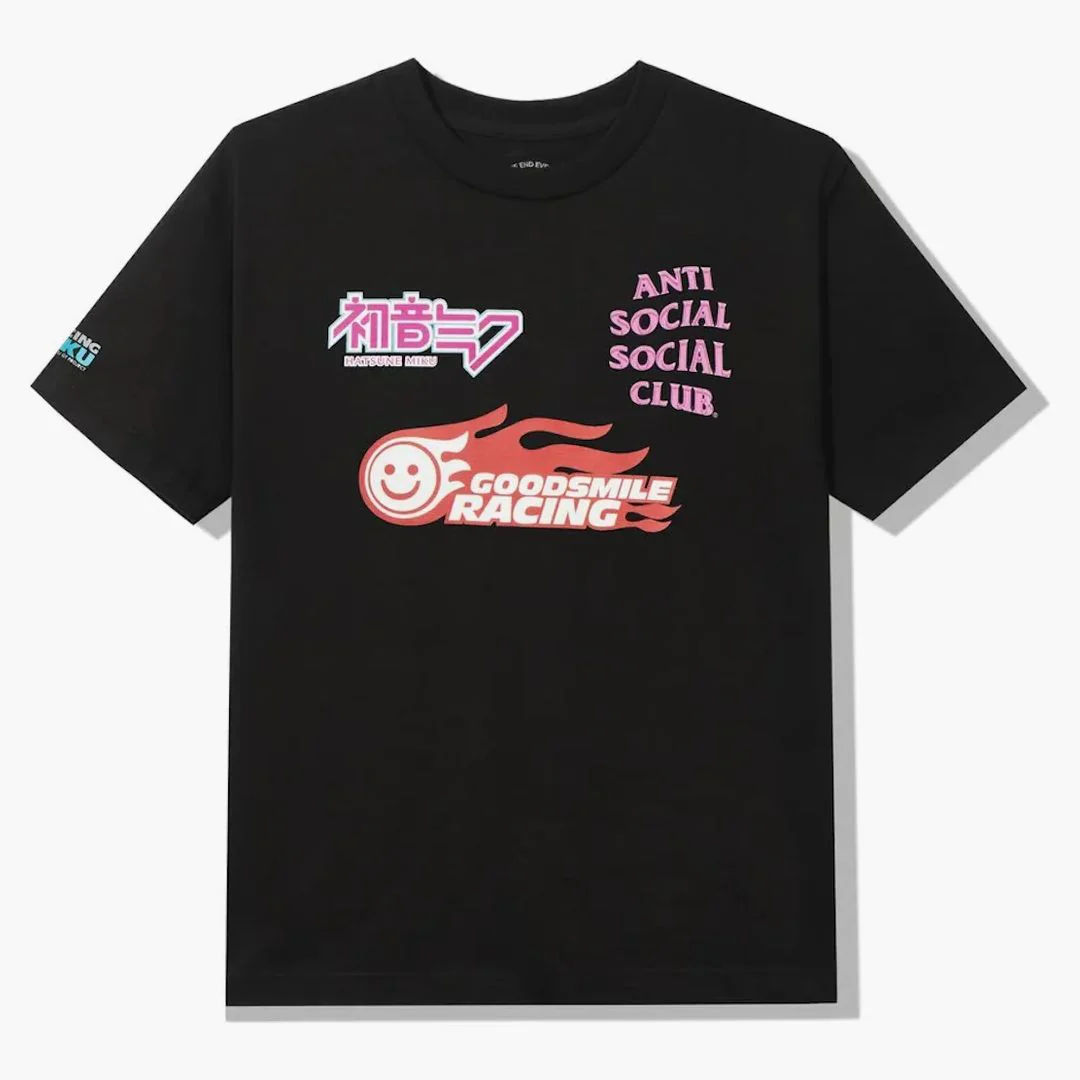 Anti Social Social Club X Good Smile Racing Logo T-shirt Black