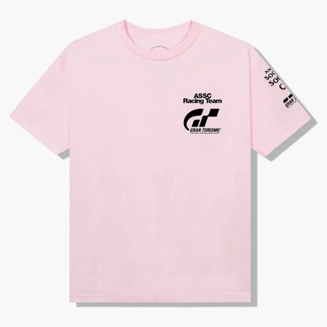 Anti Social Social Club X Gran Turismo Logo T-shirt Pink
