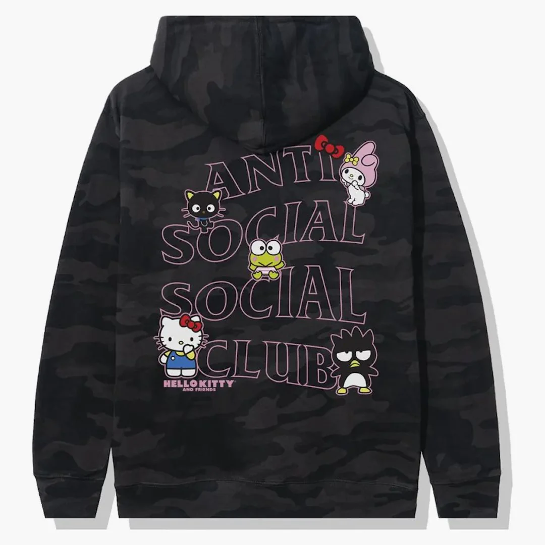 Anti Social Social Club X Hello Kitty And Friends Hoodie Black Camo - Image 2