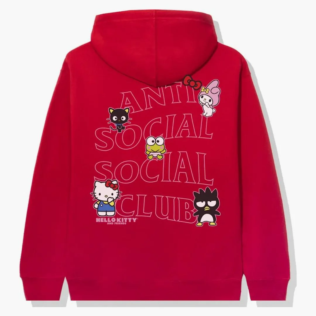 Anti Social Social Club X Hello Kitty And Friends Hoodie Red