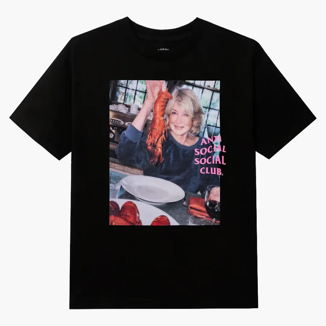 Anti Social Social Club X Martha Stewart Lobster Tee Black