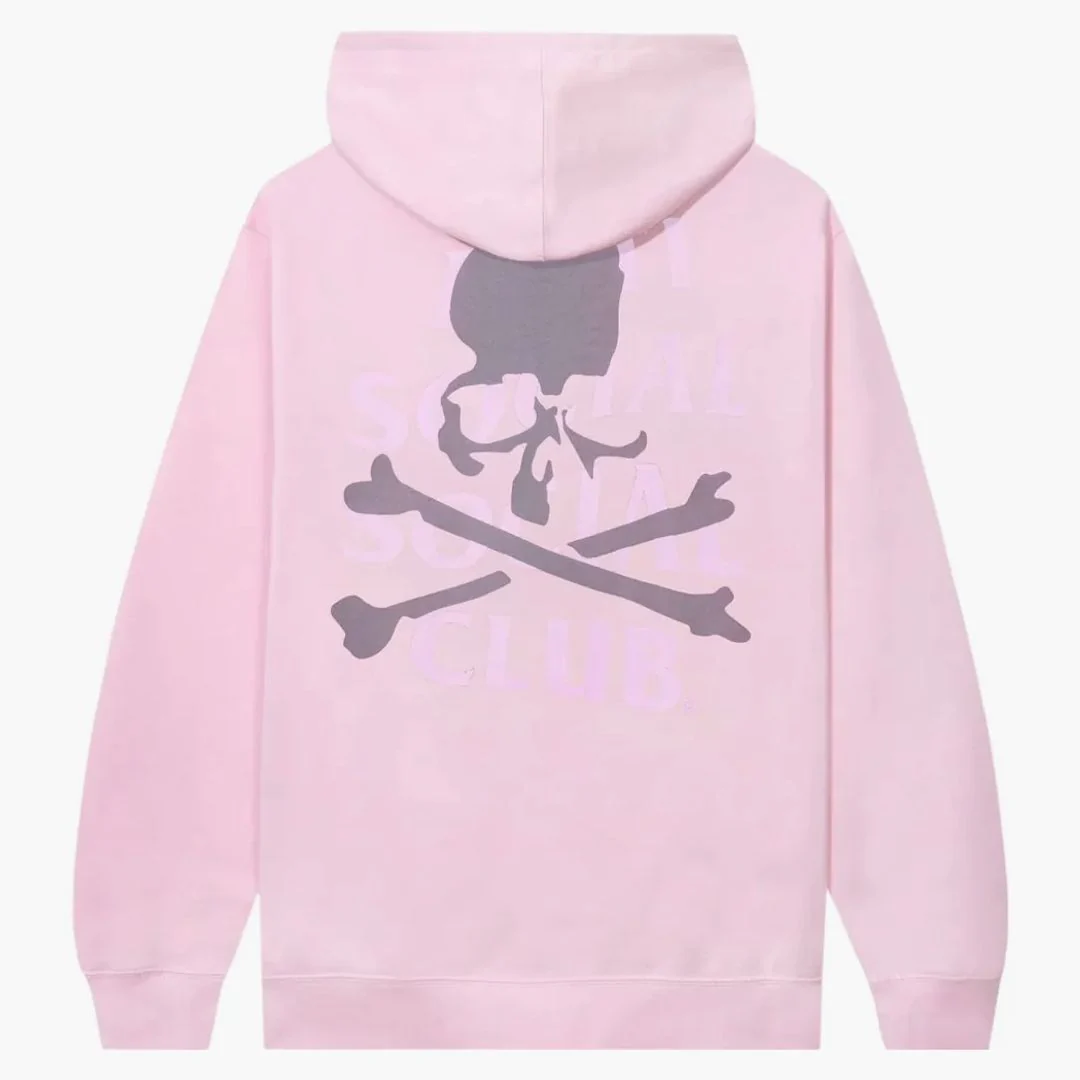 Anti Social Social Club X Mastermind Mind Hoodie Light Pink - Image 2