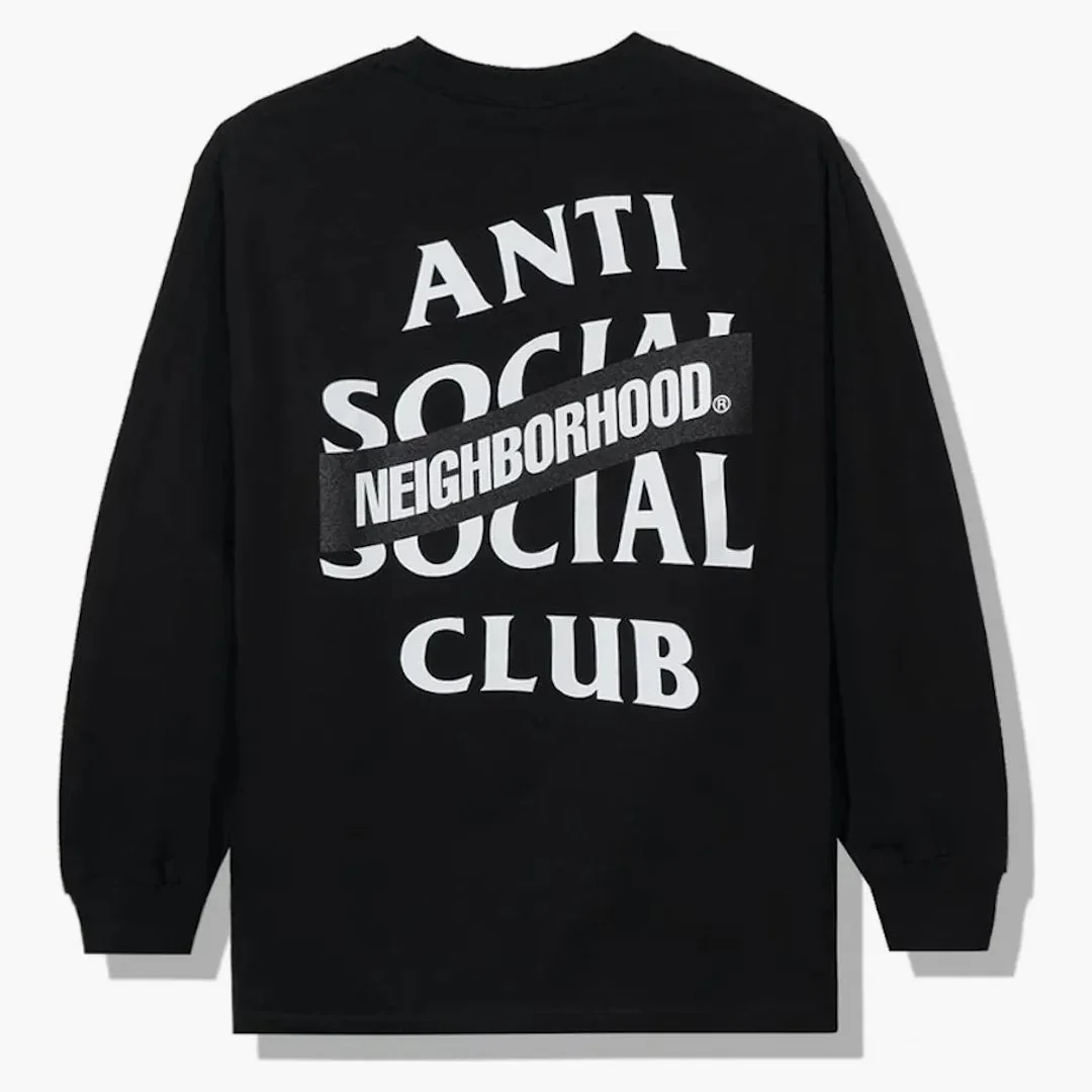 Anti Social Social Club X Neighborhood Aw05 Black Long Sleeve Tee Longsleeve Tee Black