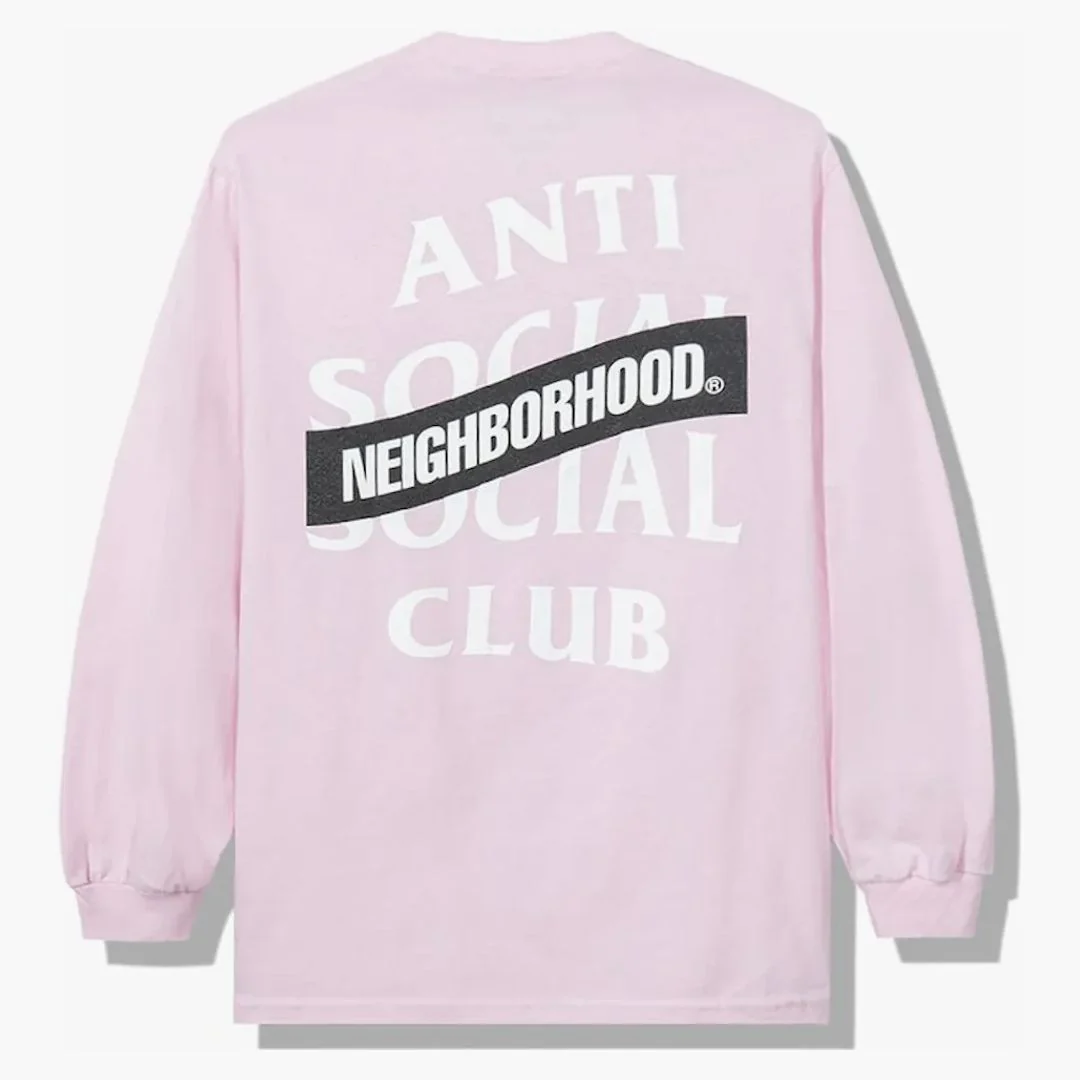 Anti Social Social Club X Neighborhood Aw05 Pink Long Sleeve Tee Longsleeve Tee Pink - Image 2