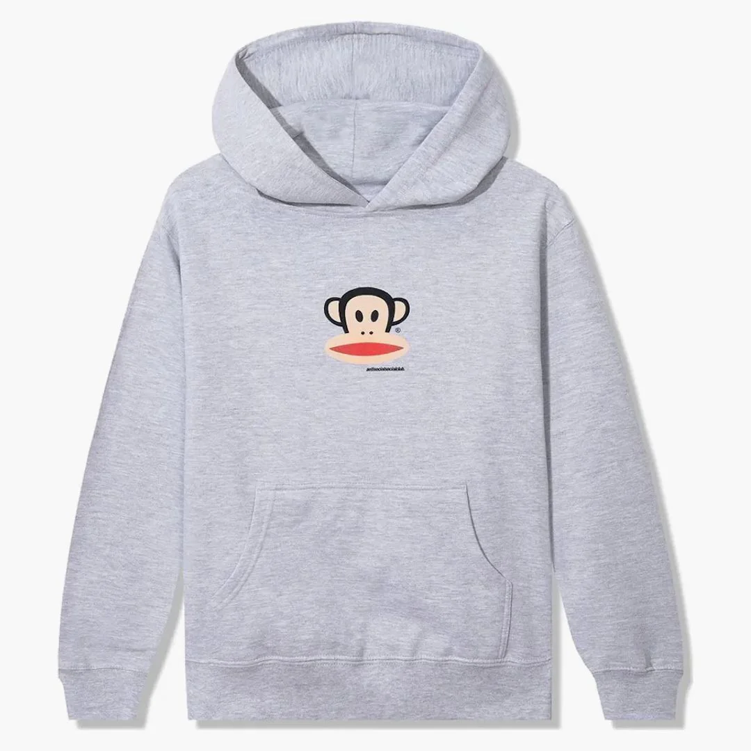 Anti Social Social Club X Paul Frank Youth Logo Hoodie Gray