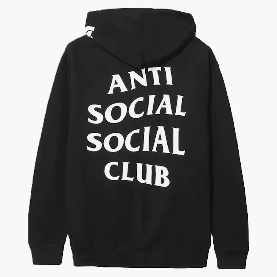 Anti Social Social Club X Undefeated Club Hoodie Black - Image 2