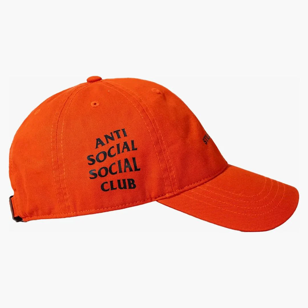 Anti Social Social Club X Undefeated Still Paranoid Cap Orange - Image 2