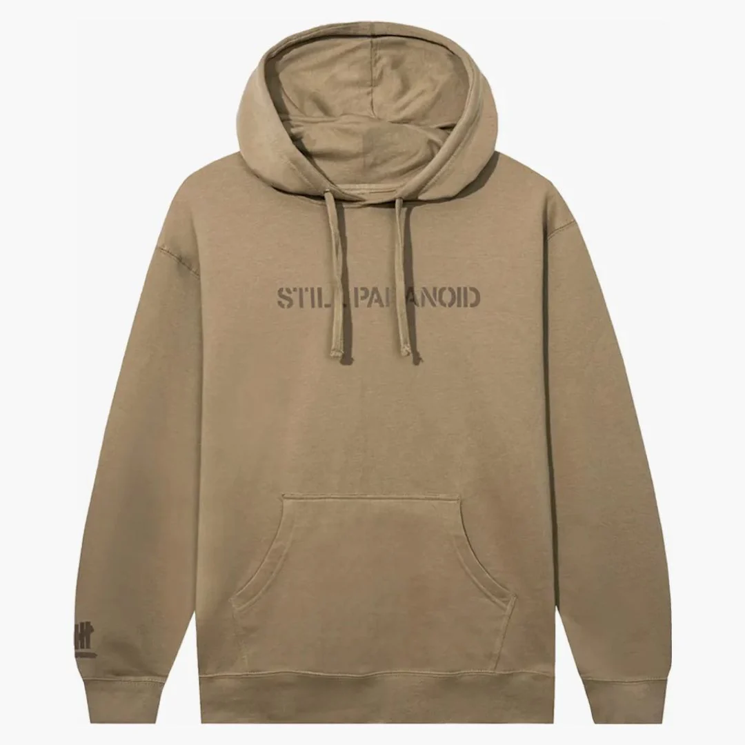 Anti Social Social Club X Undefeated Still Paranoid Hoodie Sandstone