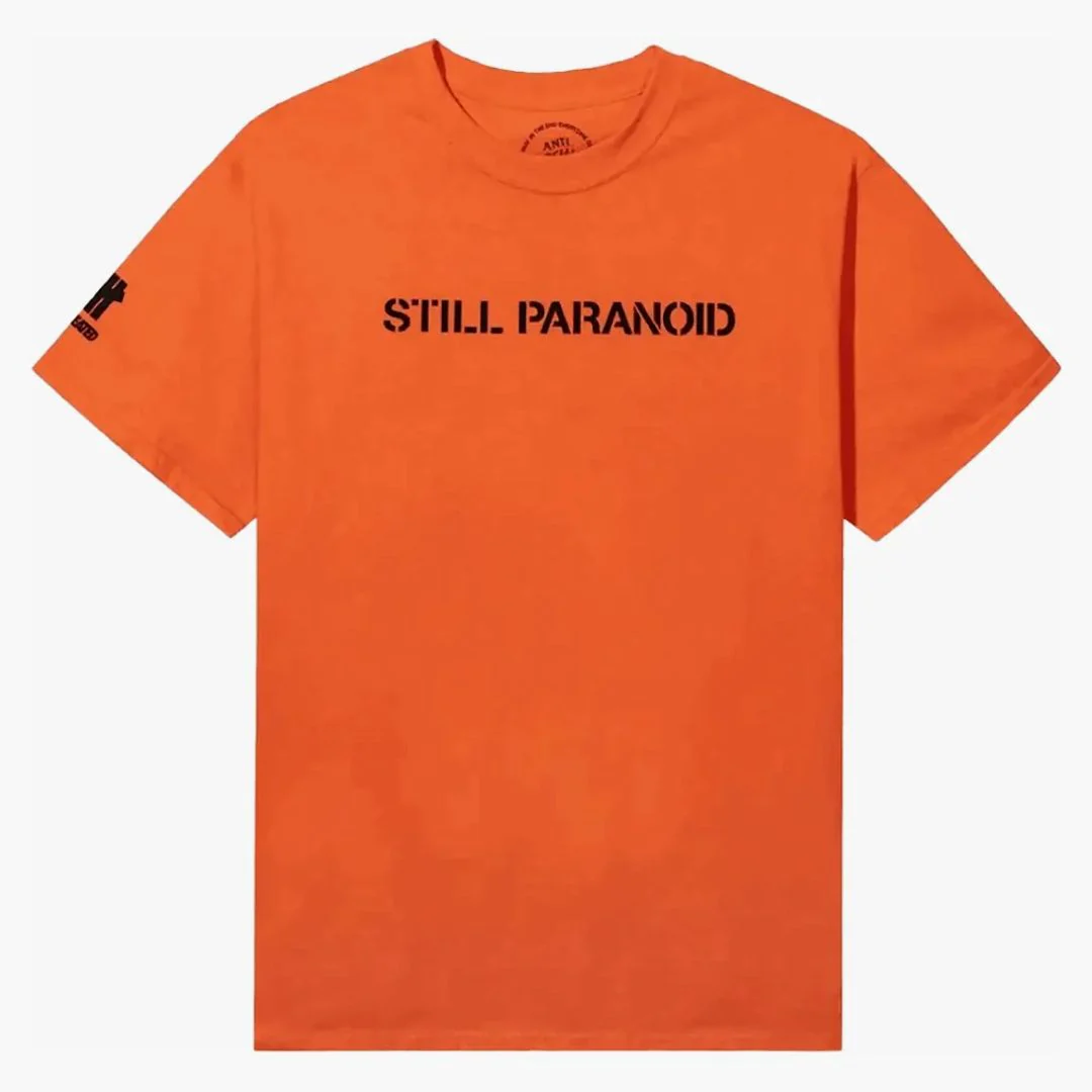 Anti Social Social Club X Undefeated Still Paranoid Tee Orange