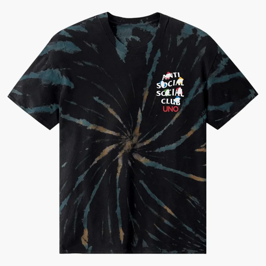 Anti Social Social Club X Uno Draw Two Tee Black Galaxy - Image 2