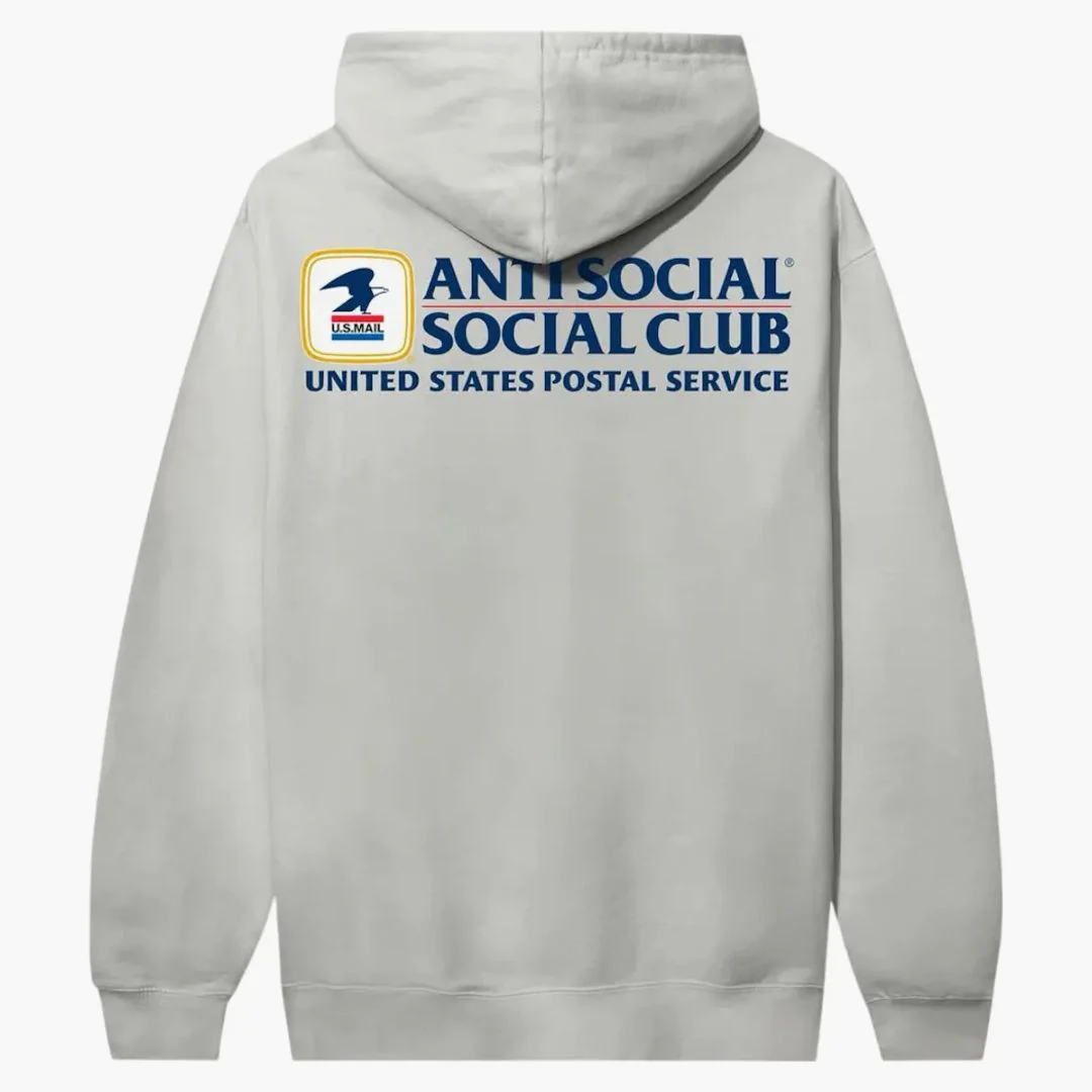 Anti Social Social Club X Usps Delivery Hoodie Smoke