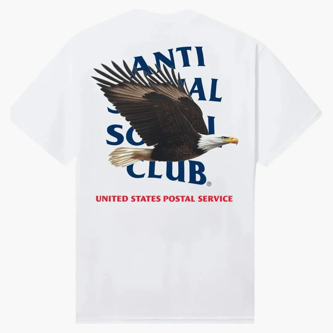 Anti Social Social Club X Usps Priority Tee White - Image 2