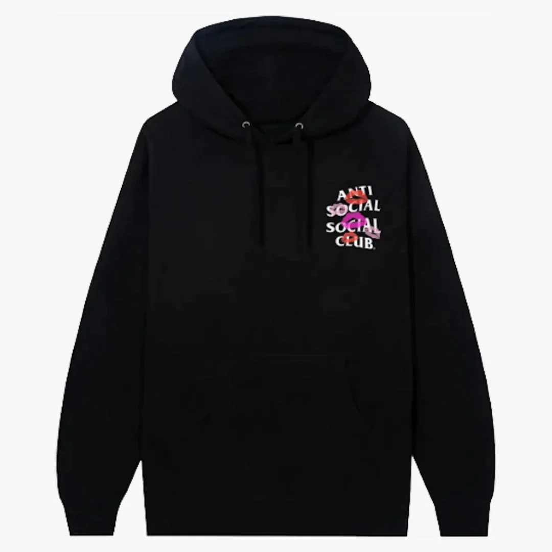 Anti Social Social Club Your Kiss Hoodie Black - Image 2