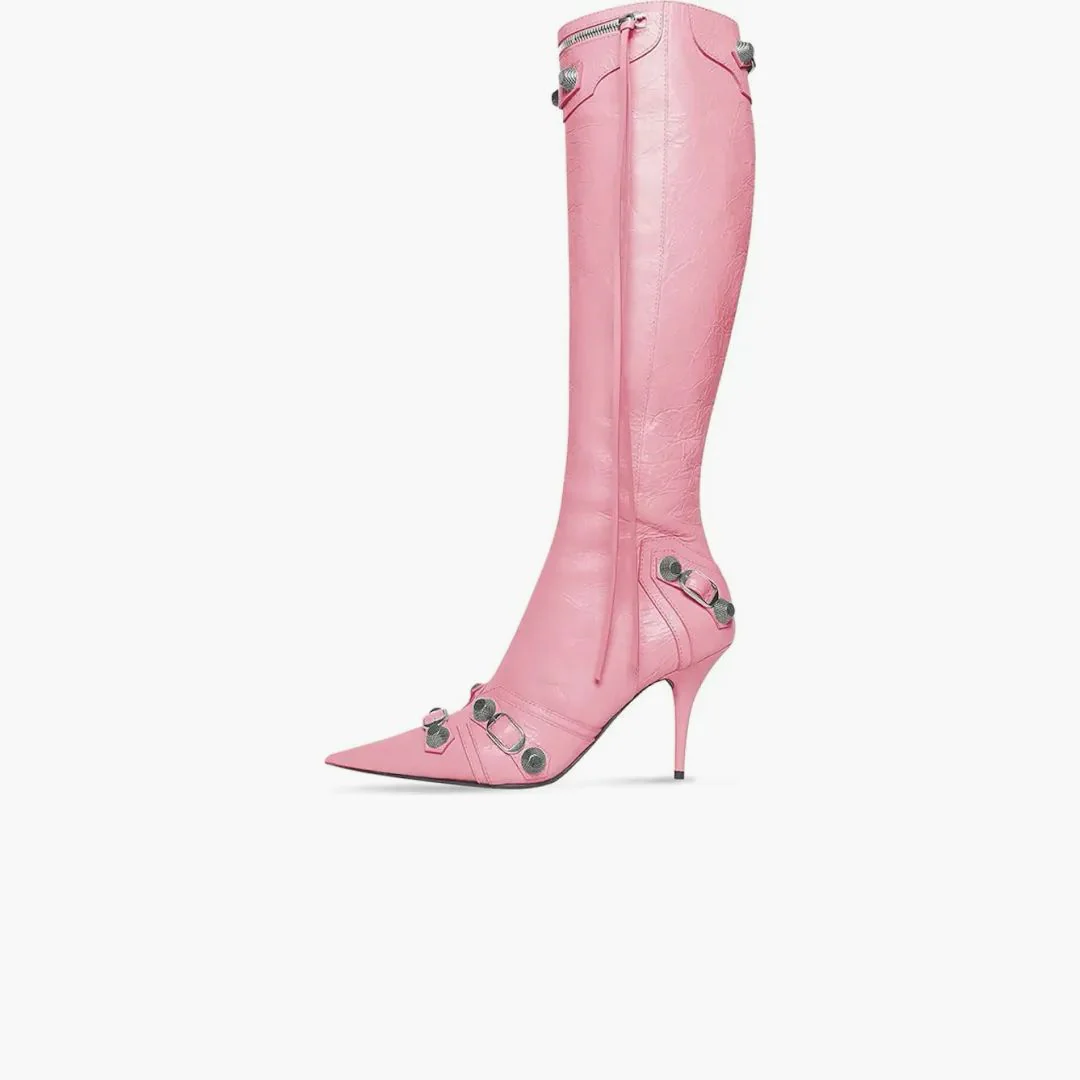 Balenciaga Cagole 90mm Boot Pink - Image 2